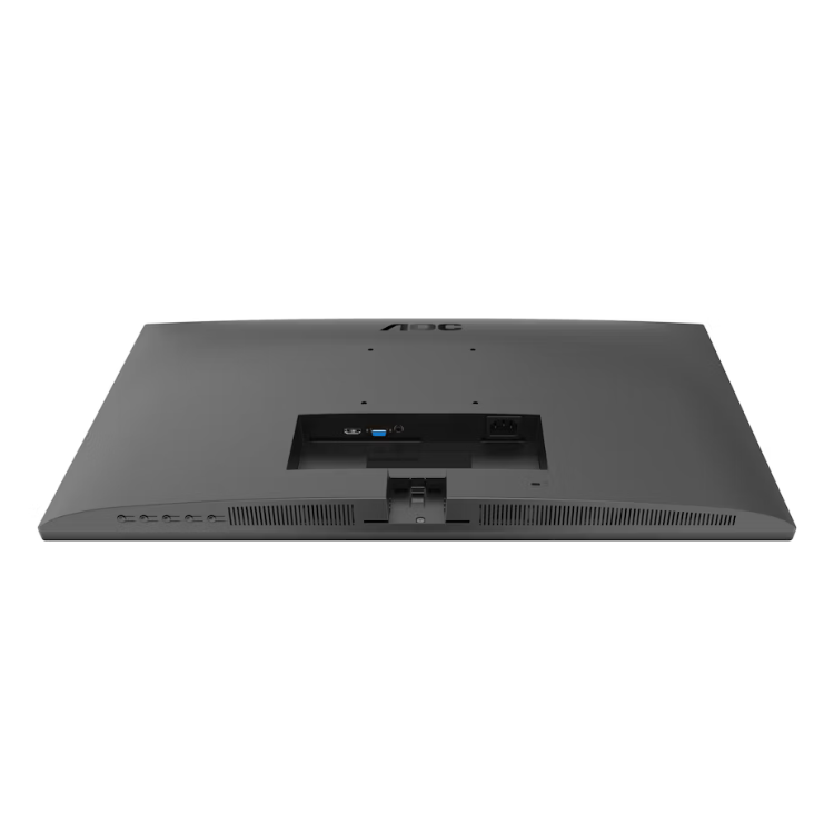 Monitor AOC 24B3HA2 preto com entradas na parte traseira.
