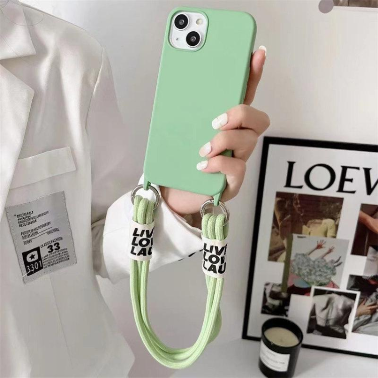 Capa Rixus iPhone 15 Tpu Verde com Cordão