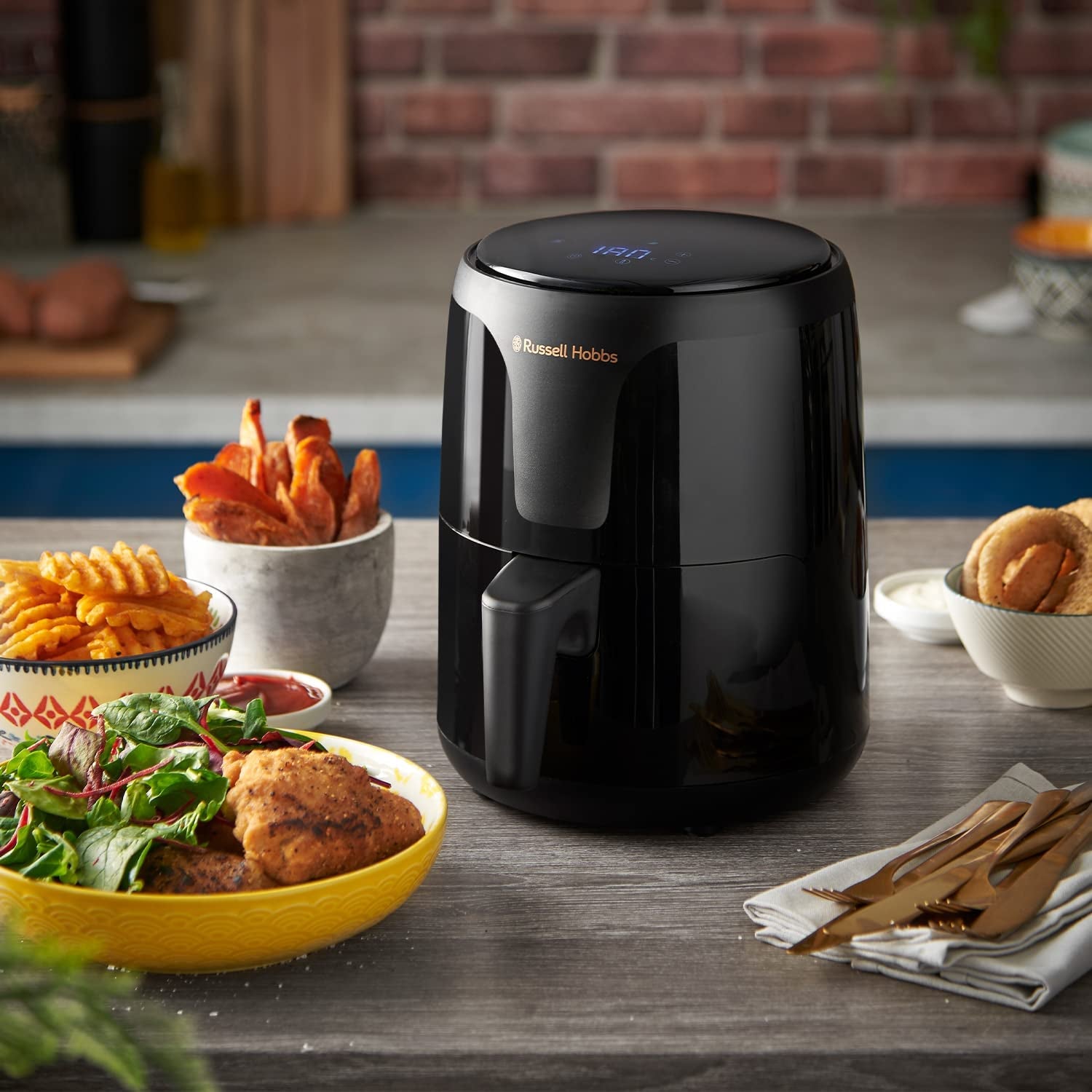 Fritadeira Russell Hobbs Air Fryer Satisfry 1.8L 1100W Preto