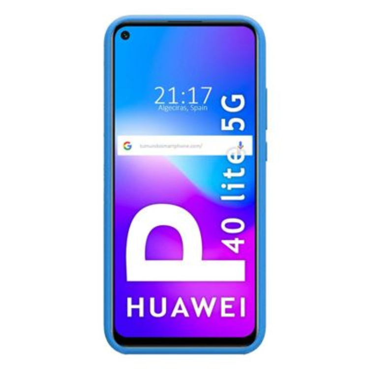 Capa Silicone P40 Lite 5G -  Azul