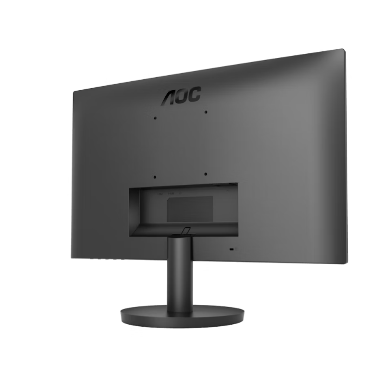 Monitor AOC 24B3HA2 preto com suporte, vista traseira.