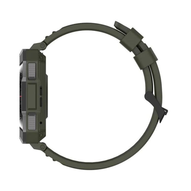 Relógio inteligente Blackview Watch W60 cor cáqui com pulseira de borracha.