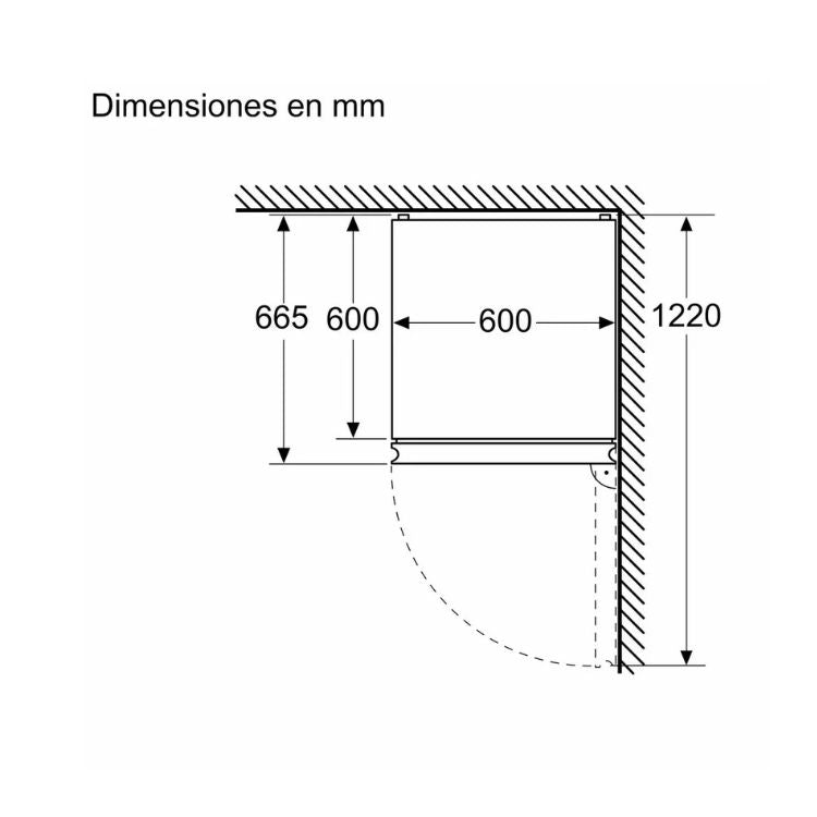Frigorífico Combinado Balay 3KFD655NI 321L Total No Frost Cristal Preto Classe D