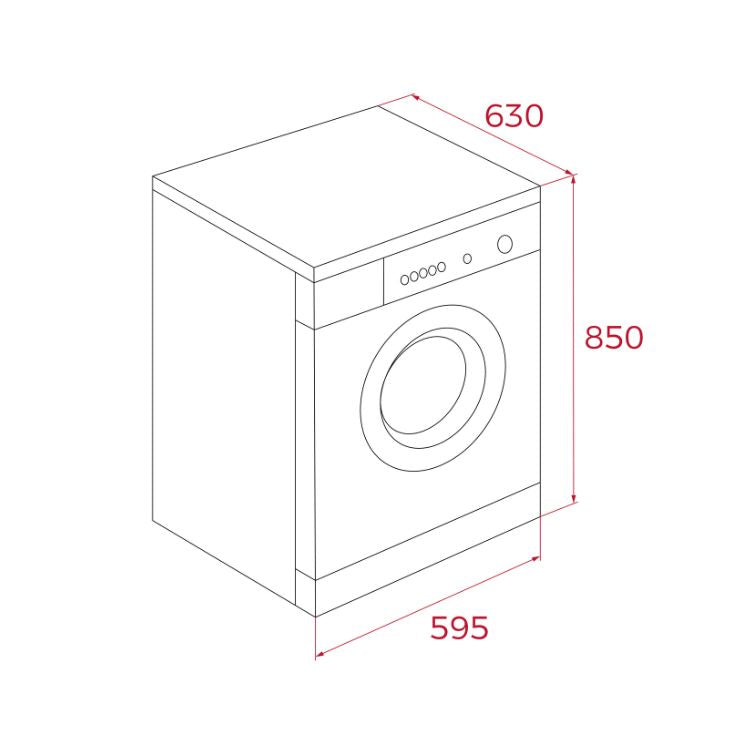 Máquina de Lavar Secar Roupa Teka WDK81050WH 10Kg/7Kg 1500RPM Classe D Cinzento