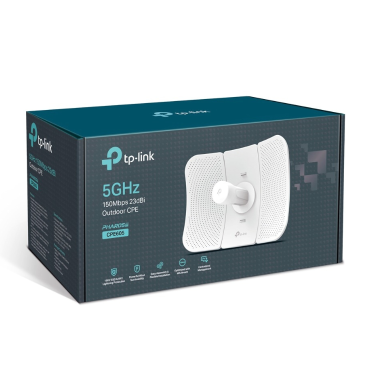Access Point Exterior TP-Link CPE605 5GHz 150Mbps PoE Antena Direcional - Artigo de Exposição