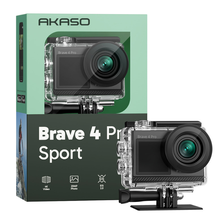 Action Cam Akaso Brave 4 Pro Sport Kit Preto