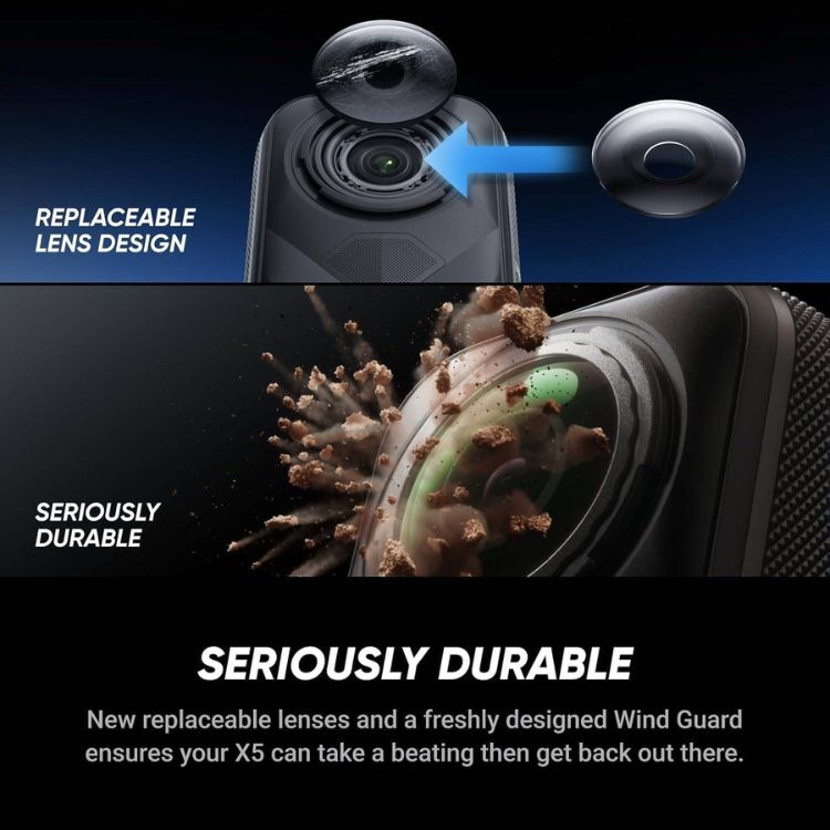 Action Cam Insta360 X5 Standard Bundle Preto