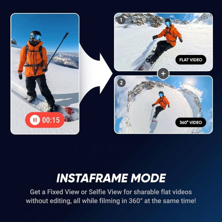 Action Cam Insta360 X5 Standard Bundle Preto