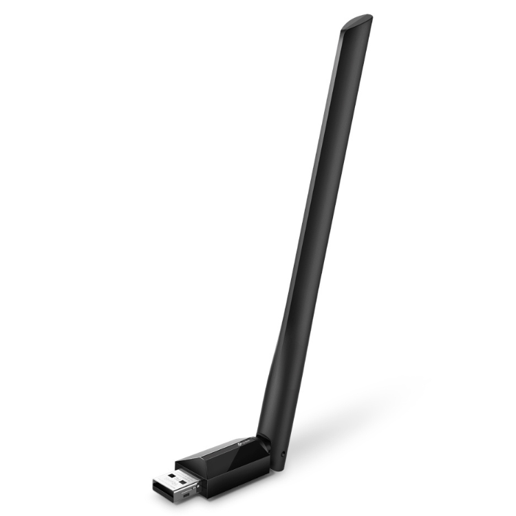 Adaptador USB TP-Link Archer AC600 Dual-Band T2U Plus 600 Mbps Wi-Fi Preto