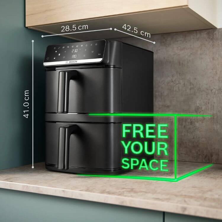 Fritadeira Bosch Air Fryer Serie 6 MAFD661B4 12L Preto