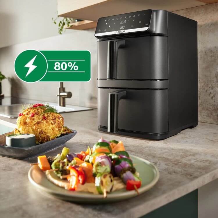 Fritadeira Bosch Air Fryer Serie 6 MAFD661B4 12L Preto