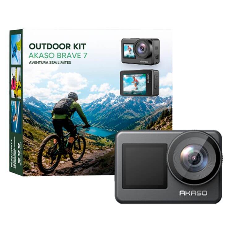 Action Cam Akaso Brave 7 Outdoor Kit Preto