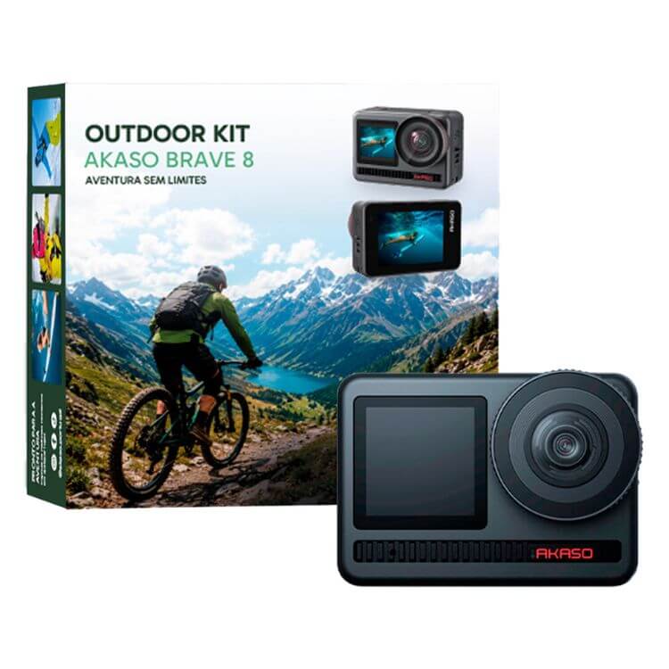 Action Cam Akaso Brave 8 Outdoor Kit Preto