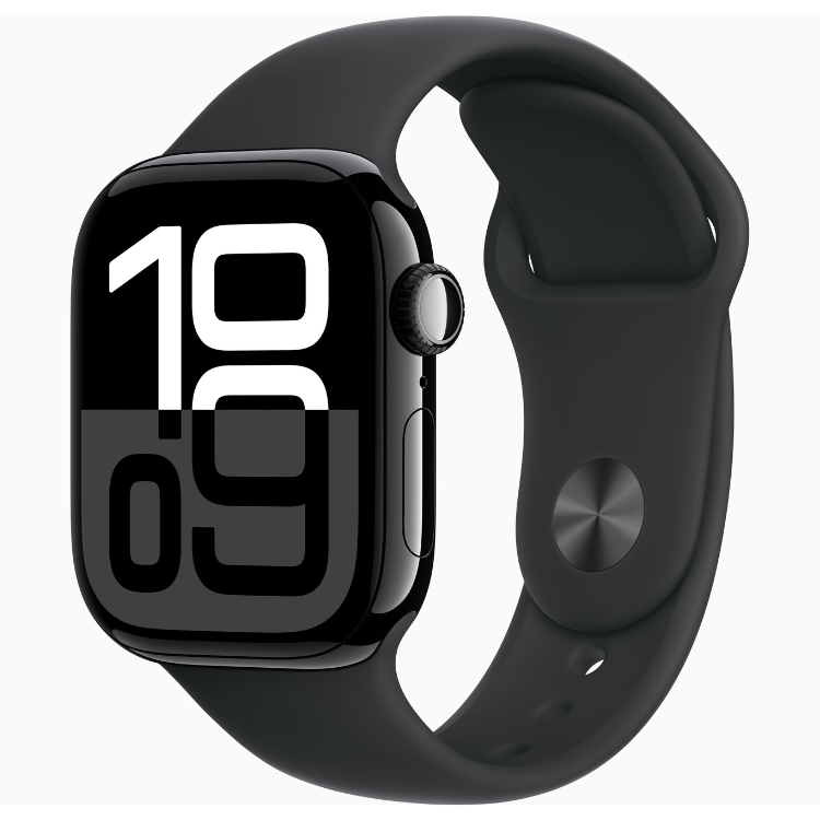 Apple Watch Series 10 GPS 46mm Alumínio Preto c/ Bracelete Desportiva Preto M/L - Artigo de Exposição