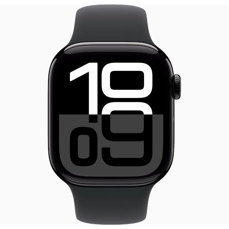 Apple Watch Series 10 GPS 46mm Alumínio Preto c/ Bracelete Desportiva Preto M/L - Artigo de Exposição