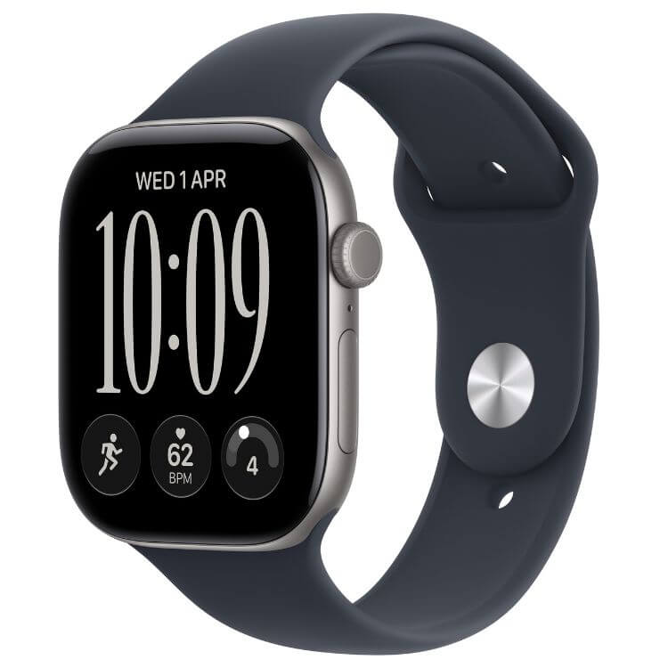 Apple Watch Series 12 GPS 46mm Alumínio Cinzento c/ Bracelete Desportiva Azul - M/L