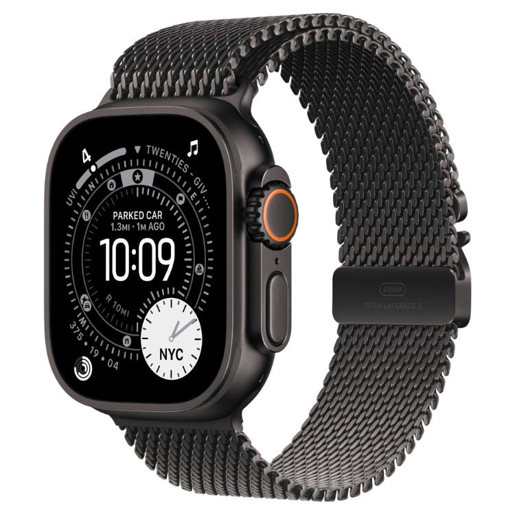 Smartwatch Apple Watch Ultra 3 GPS + Cellular 49mm Titânio Preto c/ Bracelete Loop Milanesa Titânio - S