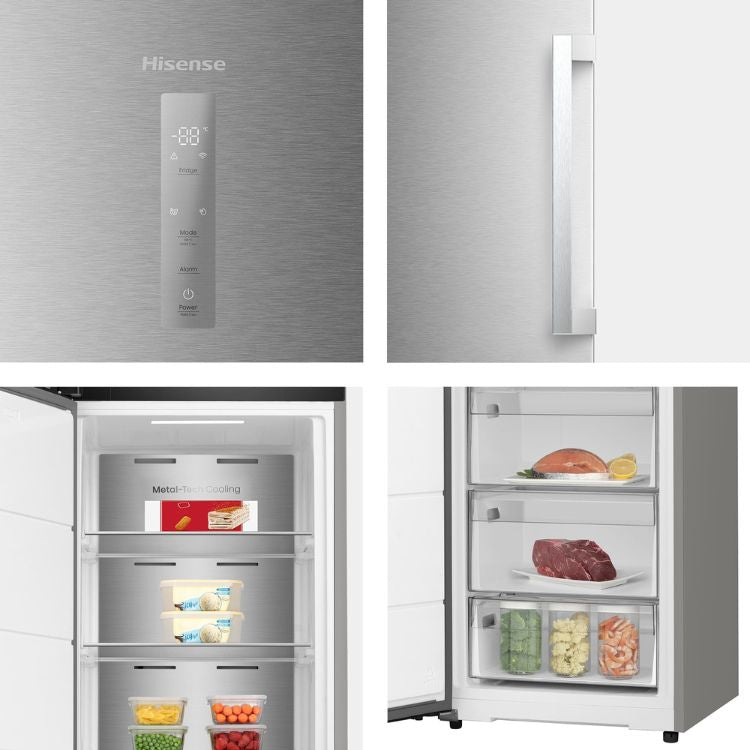 Arca Congeladora Vertical Hisense FT3K310SAIE1 312L Inox