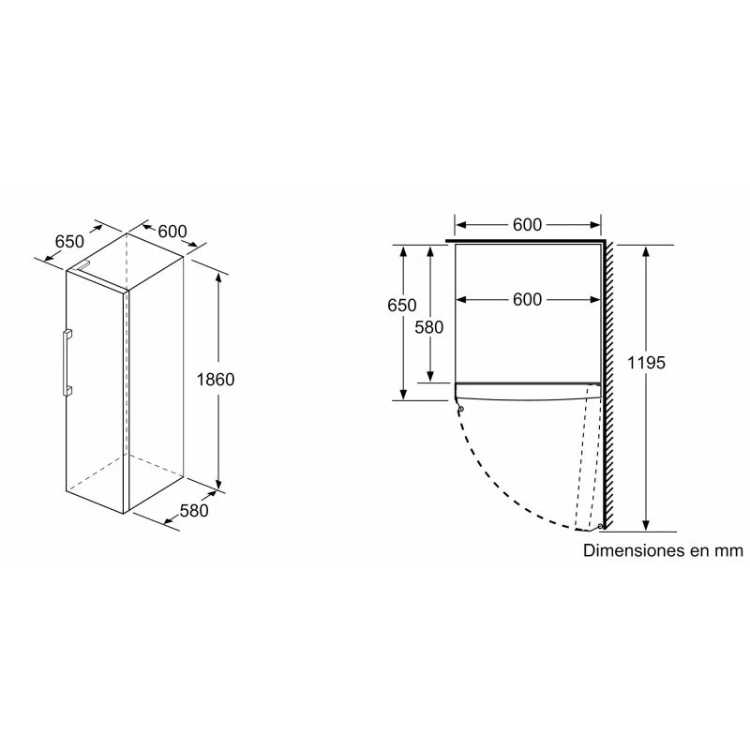 Arca Congeladora Vertical Balay 3GFE563WE 242L - Novo/Ligeiro Dano