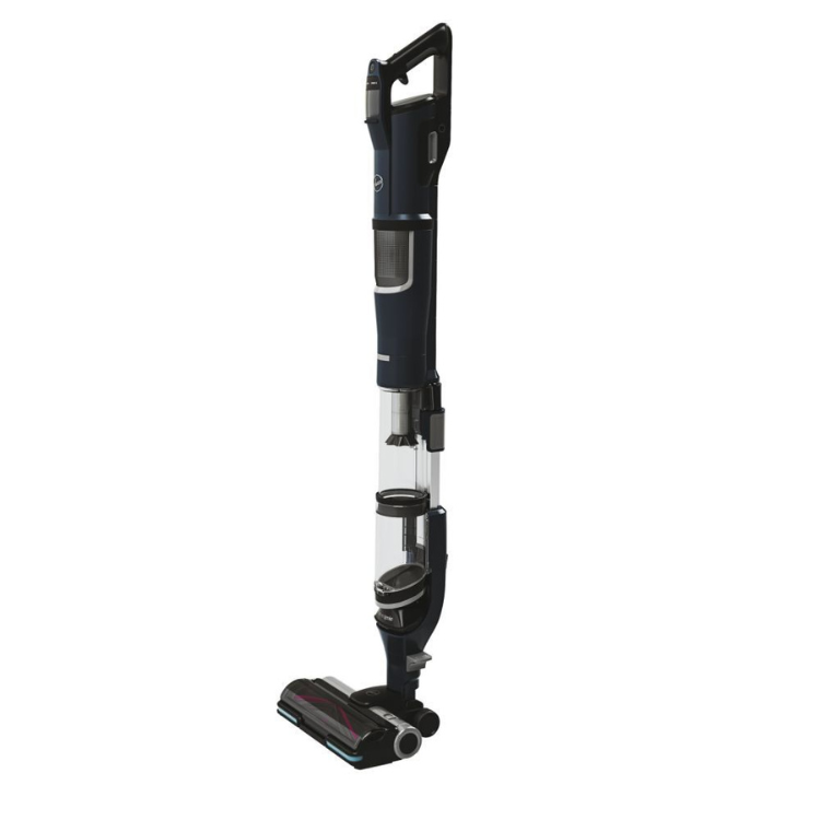 Hoover HFX20P 011 upright vacuum cleaner, blue and black.