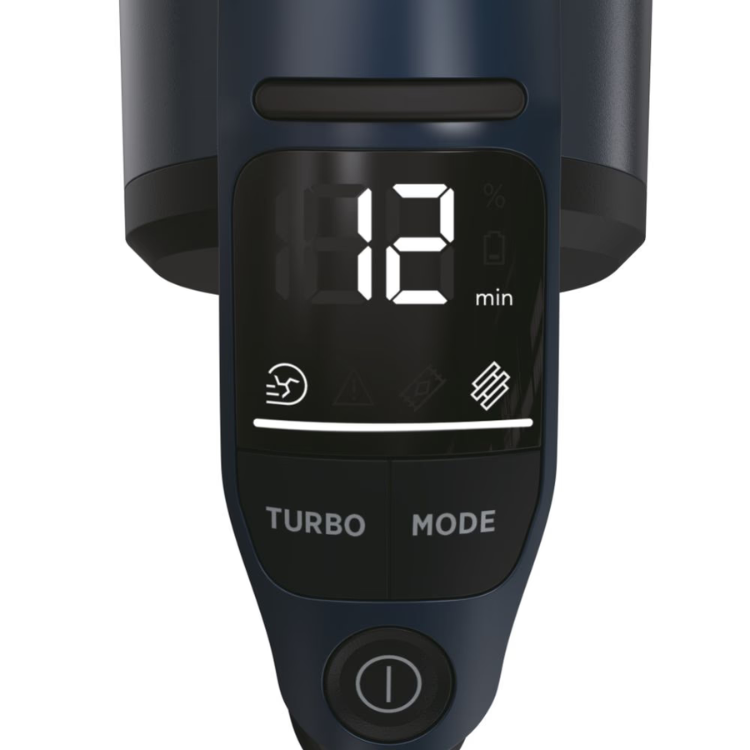 Hoover HFX20P 011 Azul upright vacuum control panel with 12 minute timer.