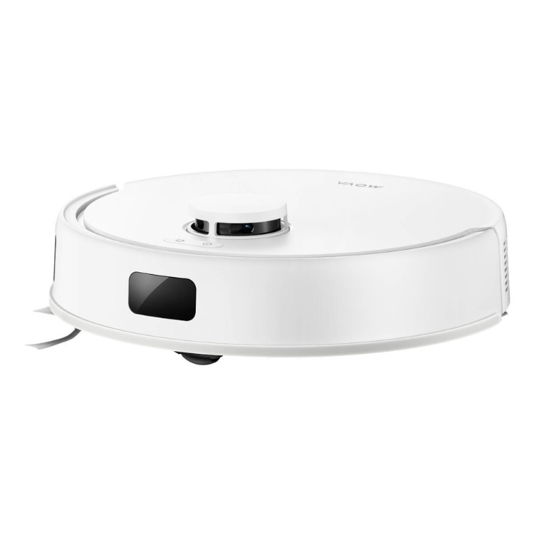 White Dreame Mova E20 robot vacuum cleaner with black accents and buttons.