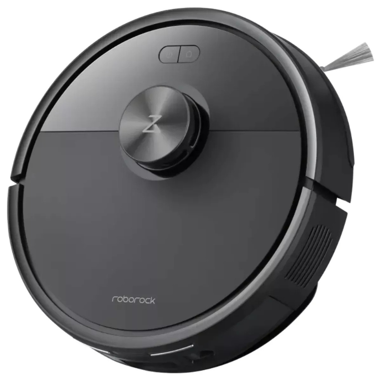 Aspirador robot Roborock Q7 TF+ preto com navegação LiDAR e base de carregamento, para limpeza inteligente.