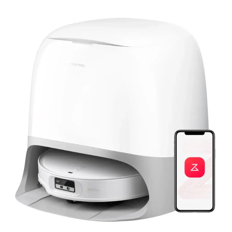 Aspirador Robot Roborock Qrevo CurvX + Base de Carregamento Branco