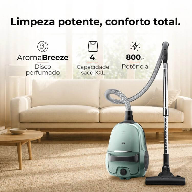 Aspirador Flama c/ Saco Spin&Go 1677FL 800W