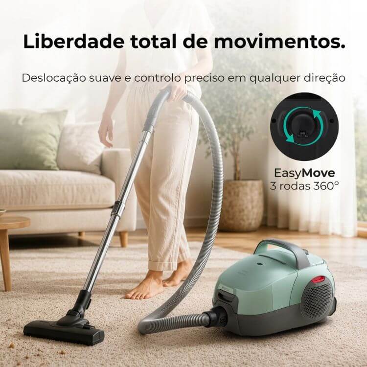 Aspirador Flama c/ Saco Spin&Go 1677FL 800W