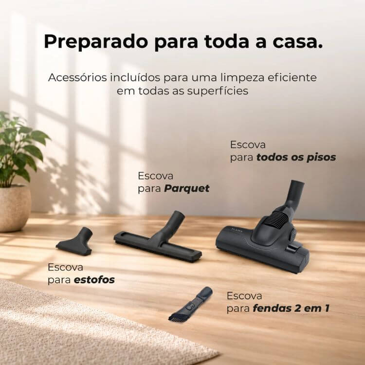 Aspirador Flama c/ Saco Spin&Go 1677FL 800W