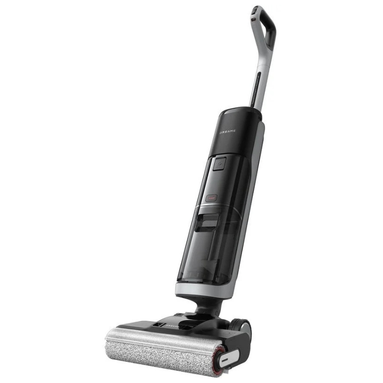 Dreame H14 Pro wet and dry vacuum, black, upright with silver accents.