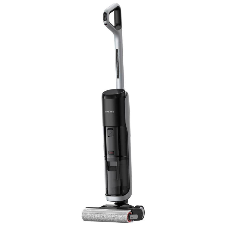 Dreame H14 Pro wet and dry vacuum, black and silver, upright position.