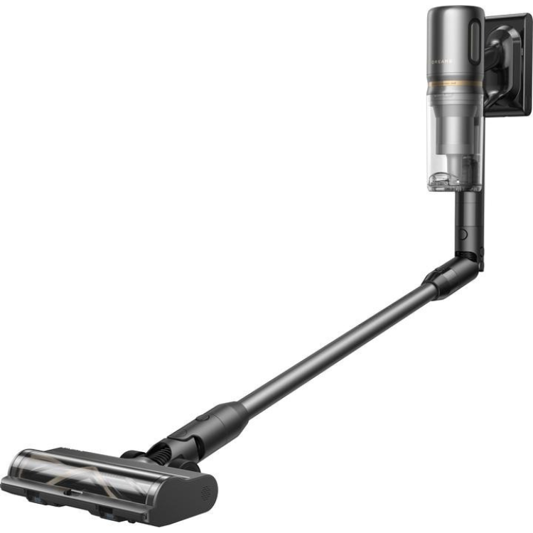 Dreame R20 Slim vacuum, gray and black, wall-mounted charger.