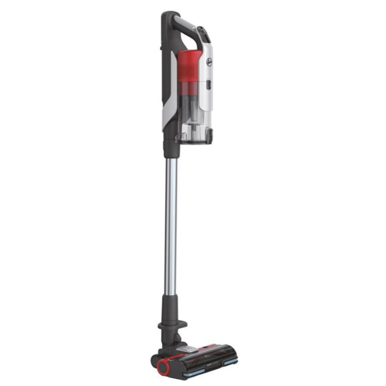 Hoover HF9 upright vacuum cleaner, grey, red and black, 350W.