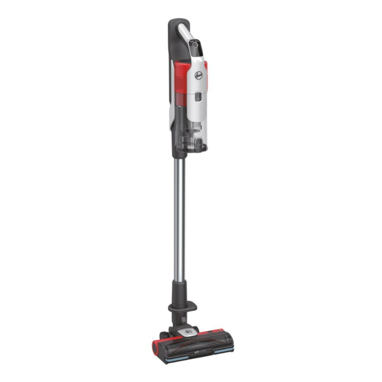 Hoover HF9 upright vacuum cleaner, 350W, grey, red and black.
