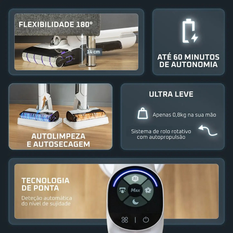 Aspirador Vertical Rowenta X-Clean 10 GZ7035WO Branco