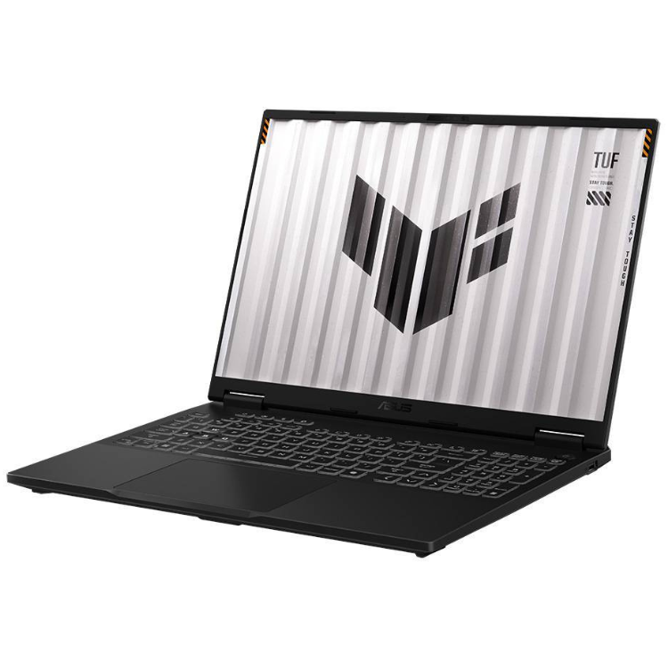 Portátil Asus TUF Gaming A16, preto, ecrã 16 polegadas, logótipo TUF na tela.