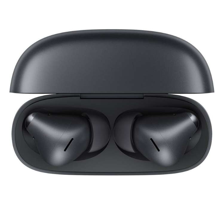 Auscultadores sem fios Xiaomi Redmi Buds 8 Pro pretos em estojo aberto.