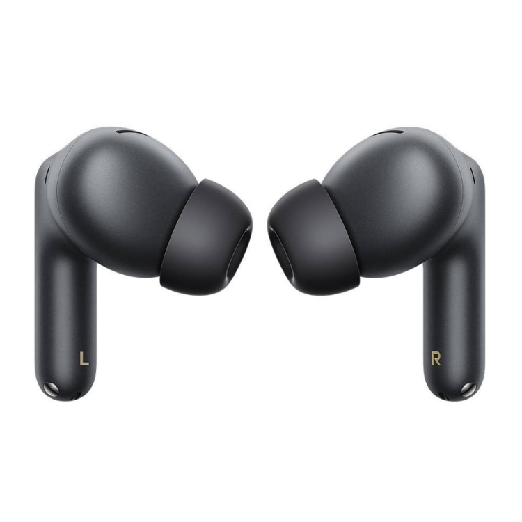 Auriculares Bluetooth Xiaomi Redmi Buds 8 Pro Preto, sem estojo, virados um para o outro.