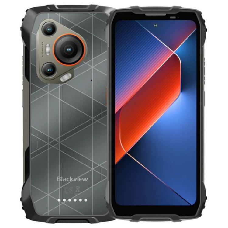 Smartphone Blackview BL7000 5G preto, 8GB/256GB, Dual Sim, com certificações IP68 e MIL-STD-810H.