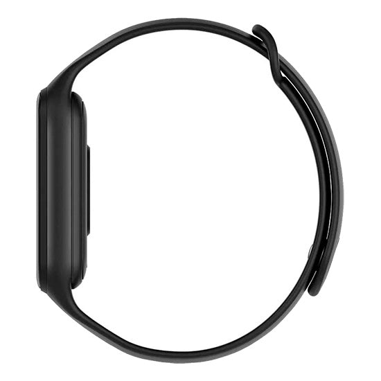 Smartwatch Blackview R1 AMOLED preto com pulseira preta e ecrã de 1.47 polegadas.