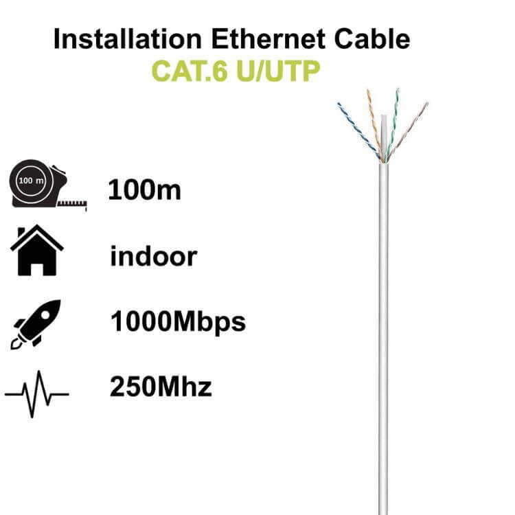 Bobine Cabo de Rede Ewent IM1214 Cat6 U/UTP PVC 100m
