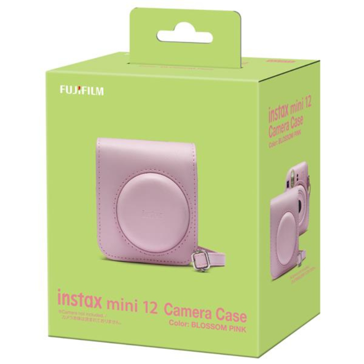 Fujifilm Instax Mini 12 camera case, pink, in packaging