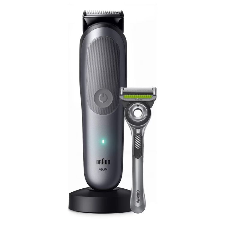 Aparador de Barba e Corpo Braun Series 9 AIO9540 20 em 1 Wet & Dry Cinzento