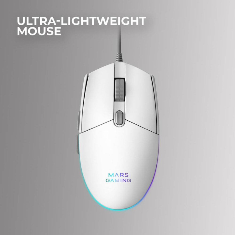 Bundle Mars Gaming MCPRGB3 Teclado+Rato+Headset+Tapete XXL RGB Branco
