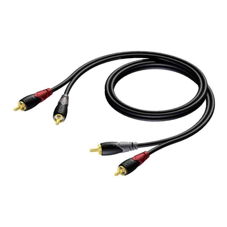 Cabo de Áudio PROCAB 2x RCA / 2x RCA Macho CLA800/3 3m