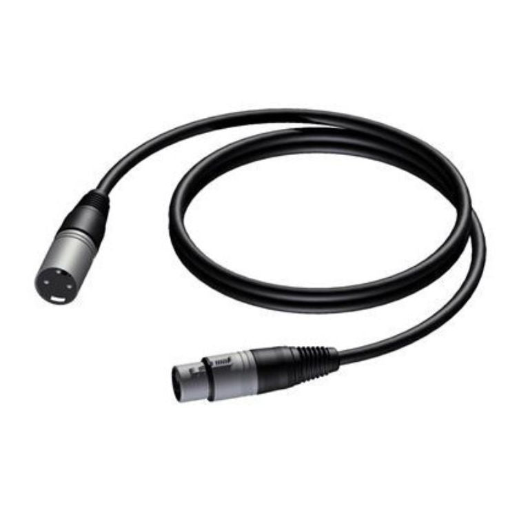 Cabo de Áudio PROCAB XLR Macho - Fêmea CAB901/3 3m