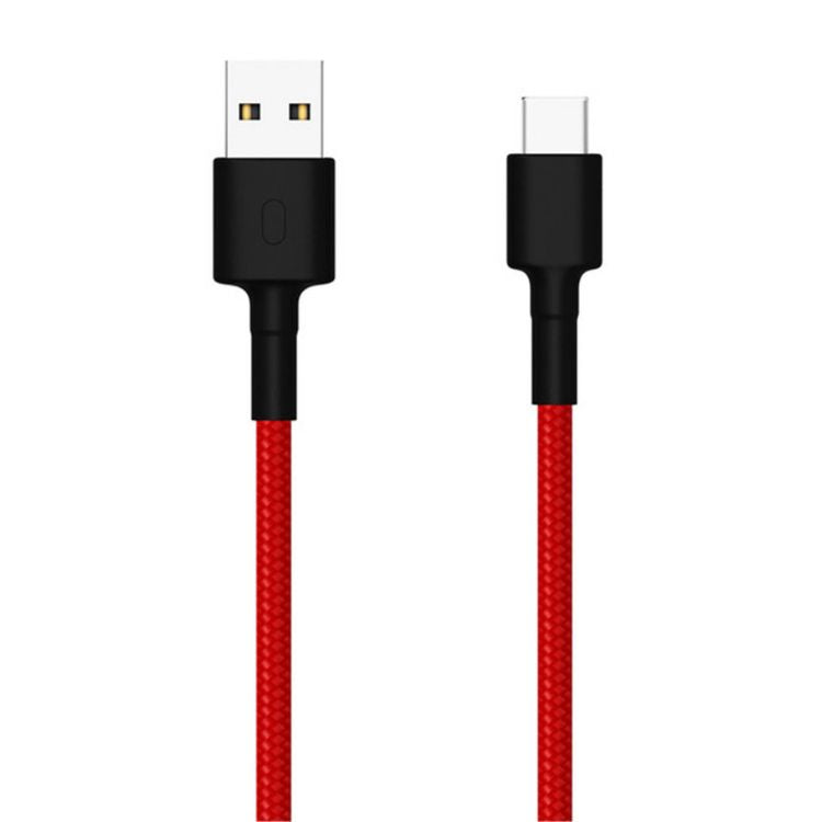 Cabo de Dados Xiaomi Mi Braided USB p/ USB-C 1m Vermelho