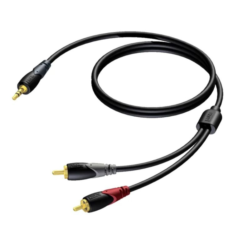 Cabo de Áudio PROCAB Jack 3,5 Stereo Macho / 2x RCA Macho CLA711/15 15m
